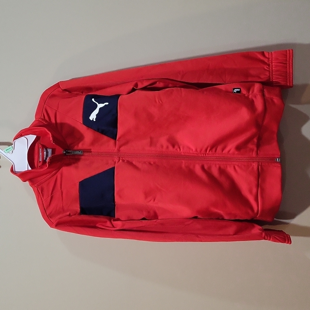 NWOT kids Puma track jacket size S/M red and black